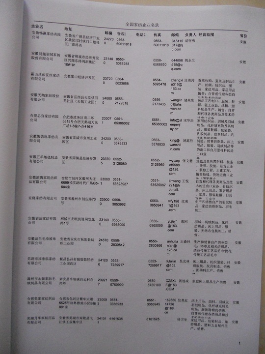 中國家紡企業(yè)黃頁可開展精準(zhǔn)營銷，電話營銷、郵件營銷、傳真營銷等等多管齊下，圓您銷售冠軍夢